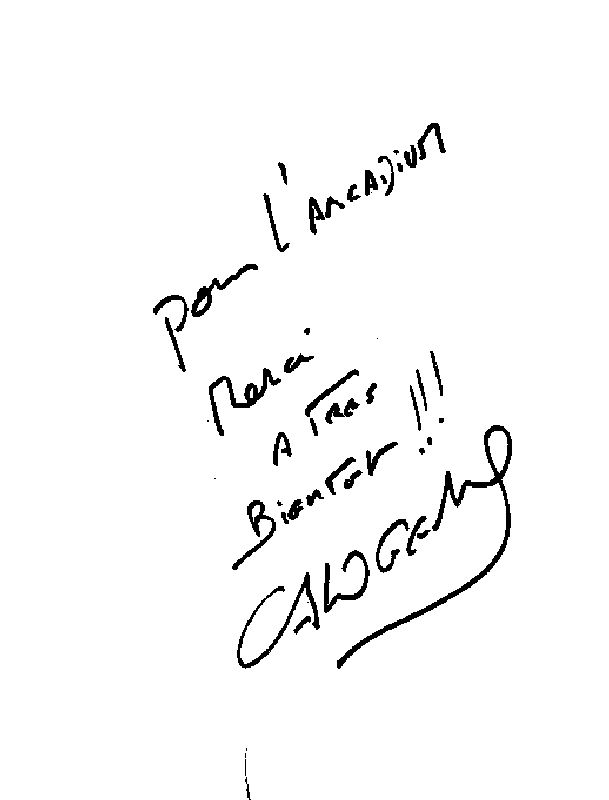 Signature Livre d'or Arcadium Annecy 07.03.2010