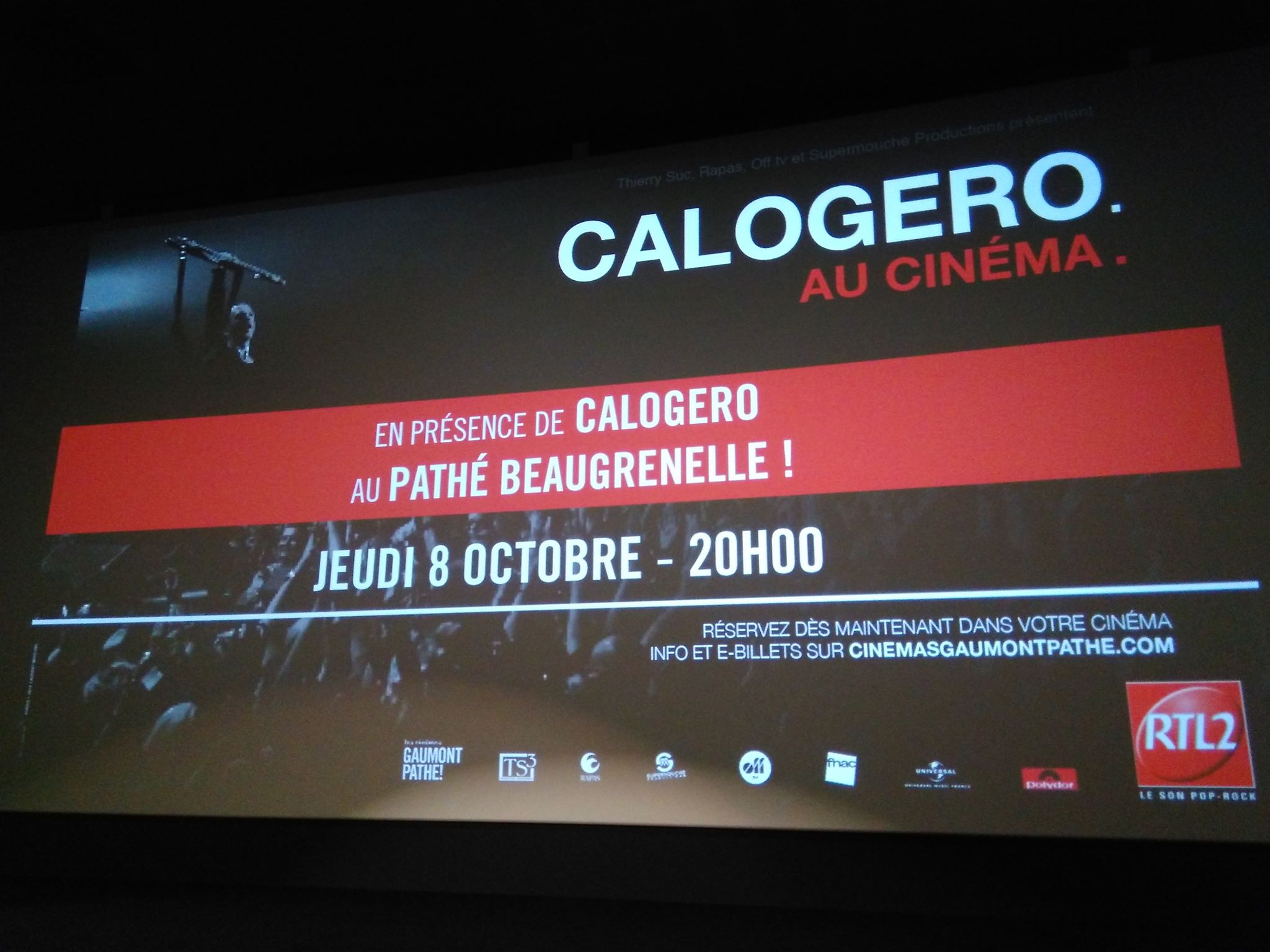 Ecran de pré séance au cinéma Beaugrenelle 08.10.2015 - cdvore